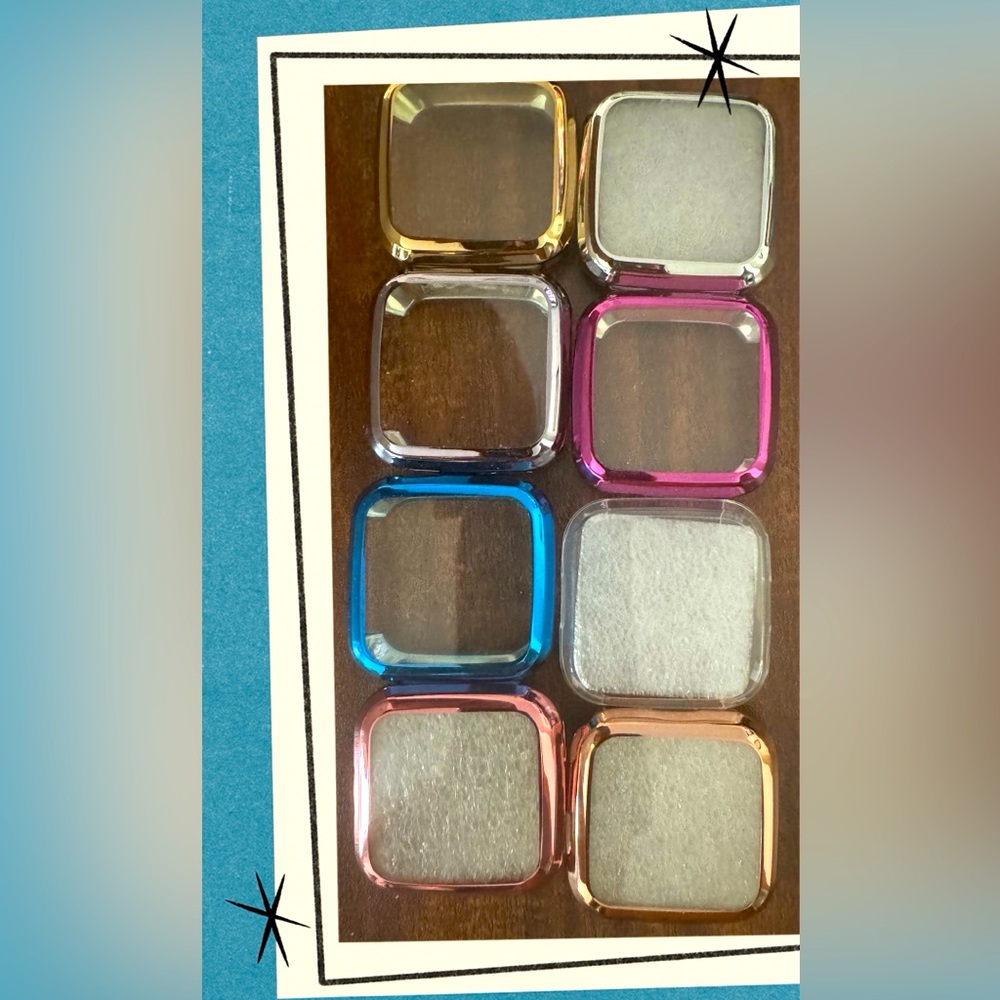 Fitbit versa colorful screen protector cases. Set of 8 for Fitbit Versa.